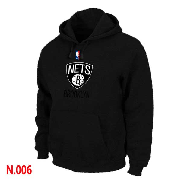 Mens Brooklyn Nets Black Pullover Hoodie